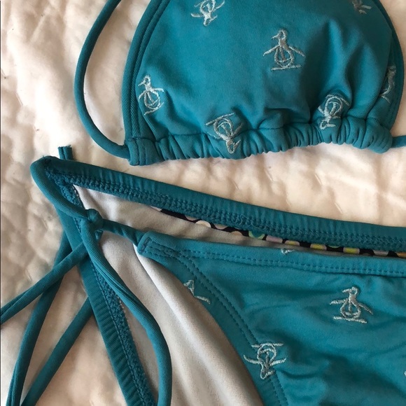 Penguin Bikini Teal - Picture 2 of 2